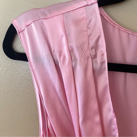 Amanda Uprichard Mathews Flamingo dress pink feel slip Sz S Revolve Flaw - Picture 13 of 14